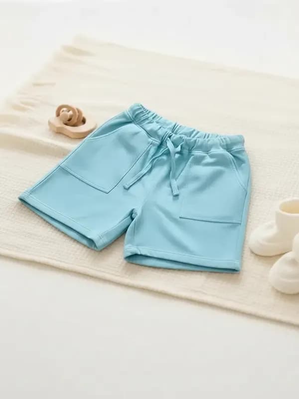 Toddler Aruba Blue French Terry Half Pant