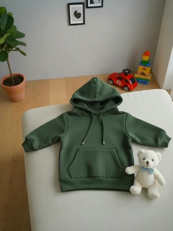 Toddler Army Green Enriched Hoodie