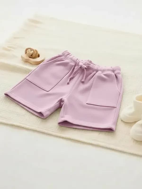 Toddler Baby Pink French Terry Half Pant
