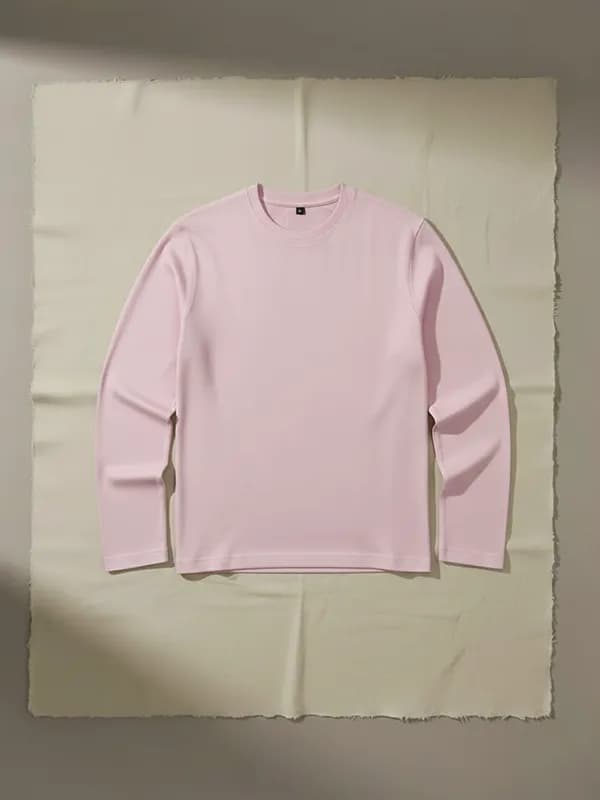 Baby Pink Full Sleeve T-shirts