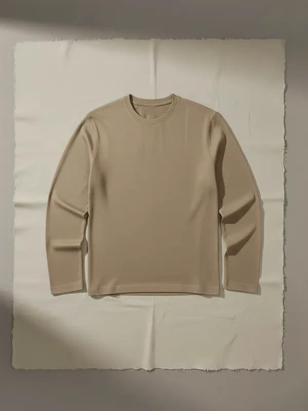 Deep Beige Full Sleeve T-shirts