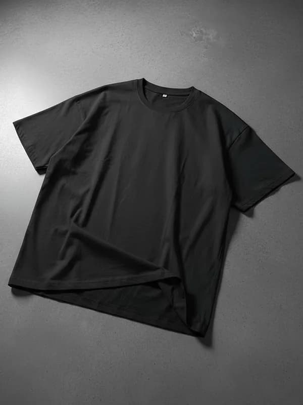 Jet Black Oversized T-shirts