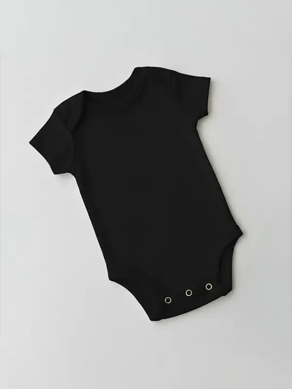 Jet Black Rompers - Half Sleeve
