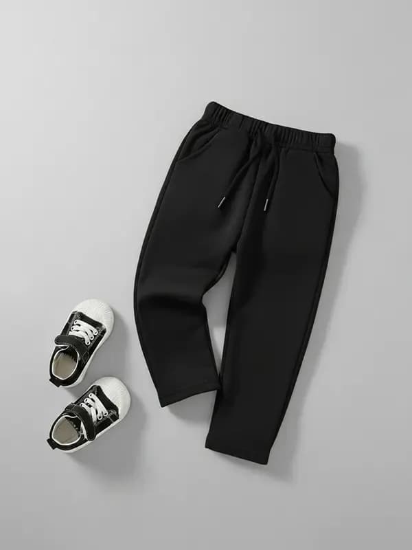 Toddler Jet Black French Terry Track Pant