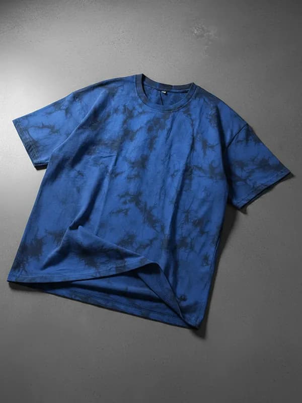 Royal Blue Tie & Dye Oversize T-shirt