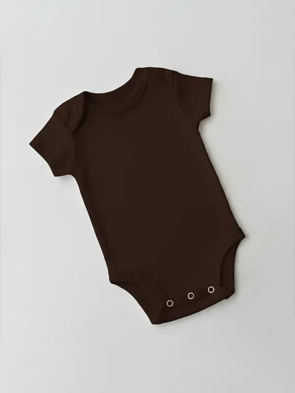 Chocolate Brown Rompers - Half Sleeve