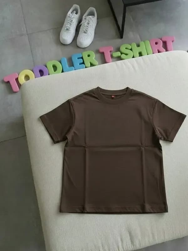 Toddler Chocolate Brown Single Jersey Regular T-shirt 