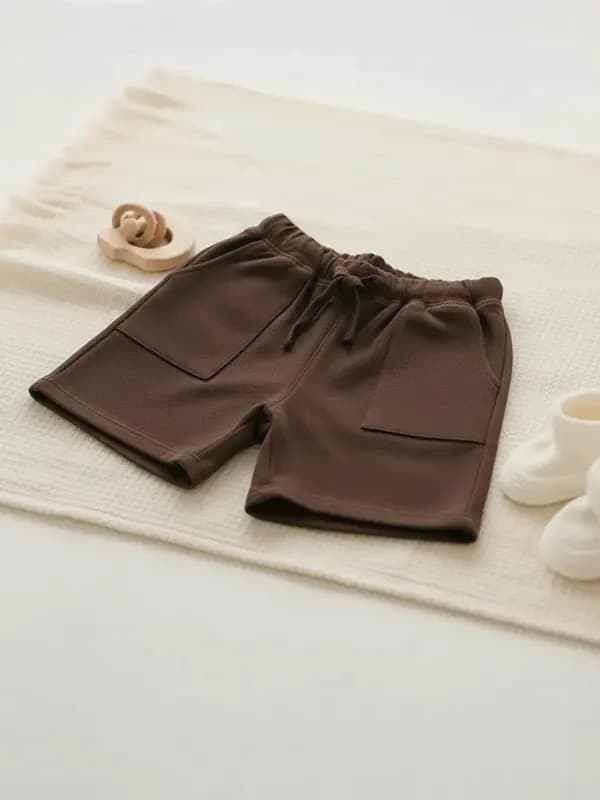 Toddler Cement Grey French Terry Half Pant