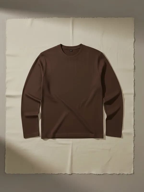 Chocolate Brown Full Sleeve T-shirts