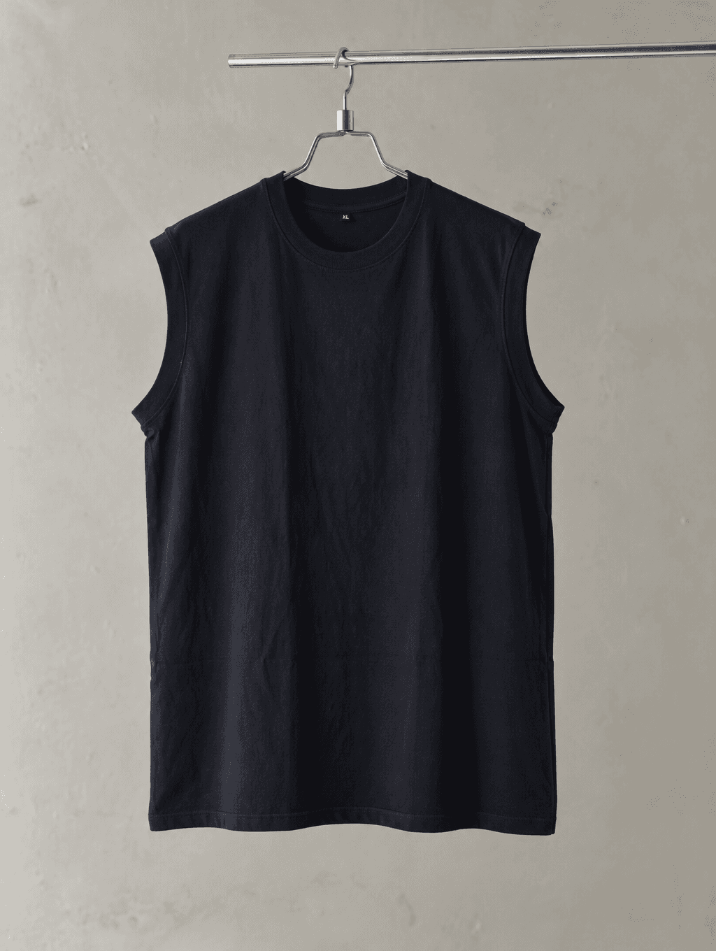 180 GSM Black Sleeveless T-Shirt