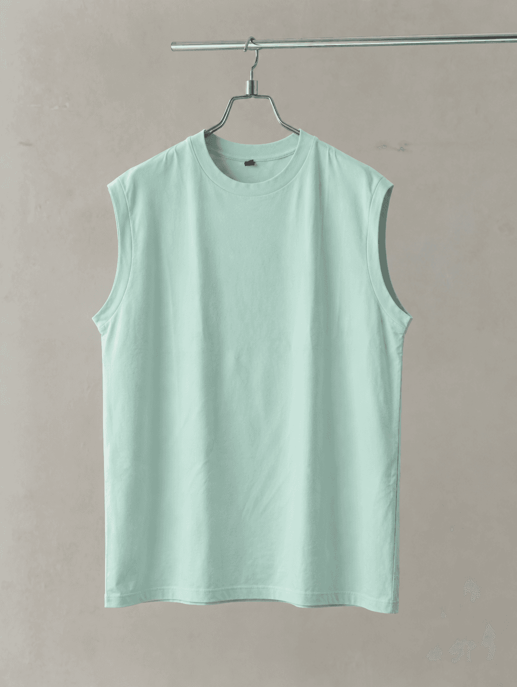 180 GSM Sea Green Sleeveless T-Shirt