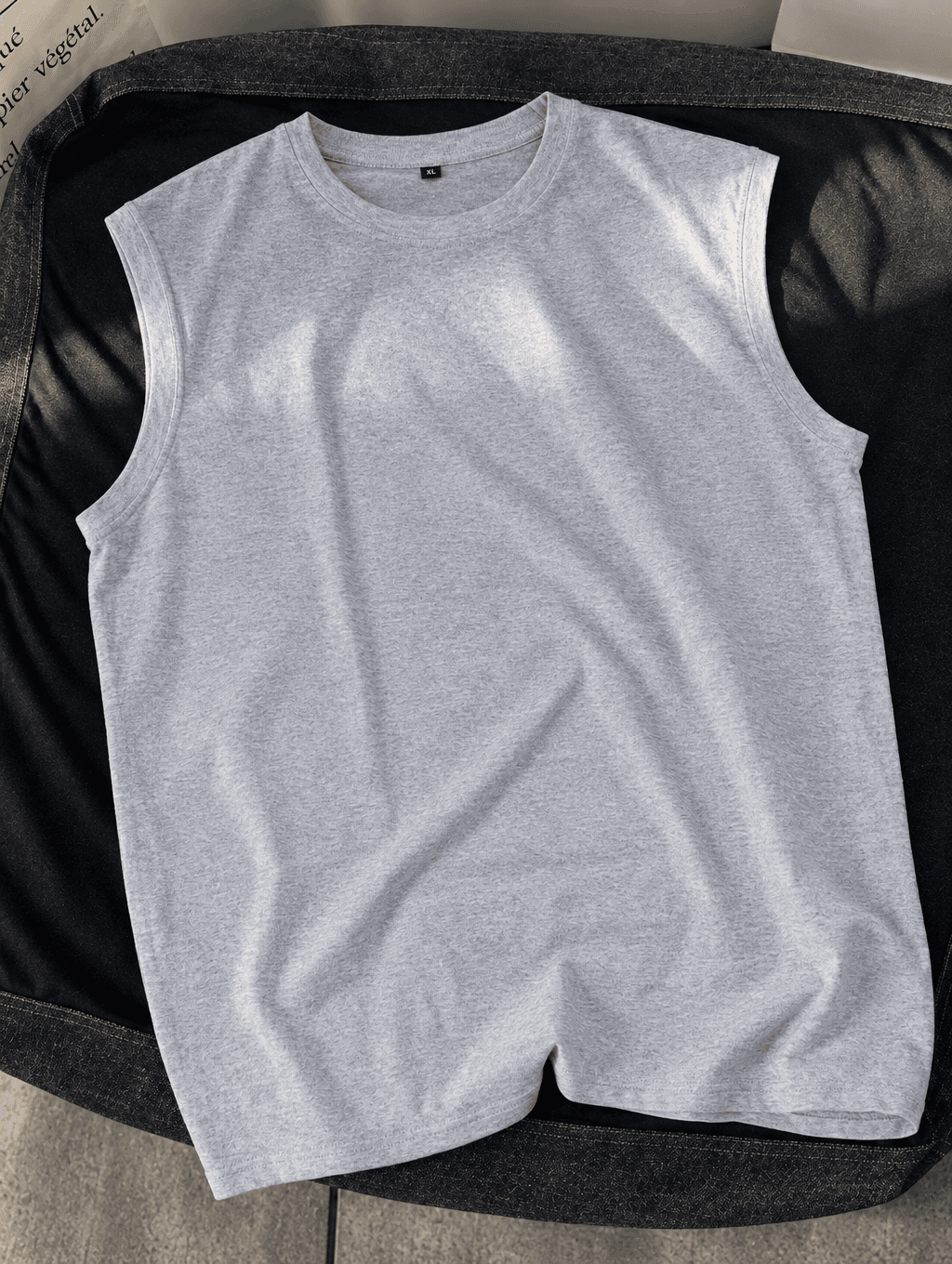 180 GSM Grey Sleeveless T-Shirt