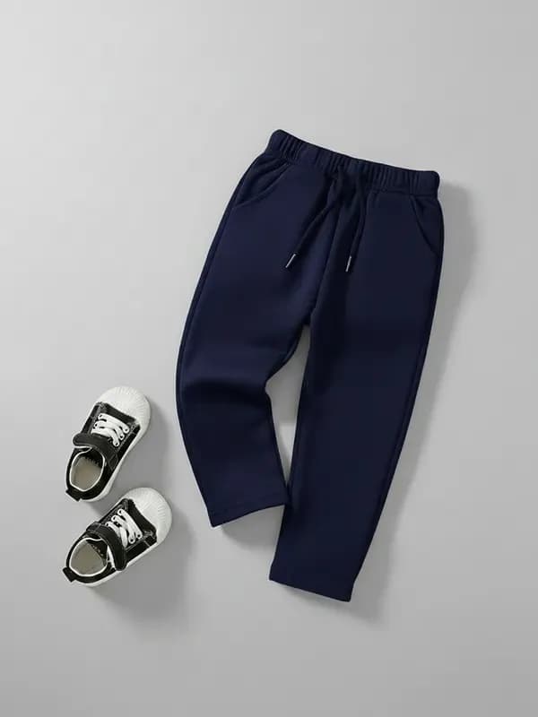 Toddler Dark Blue French Terry Track Pant