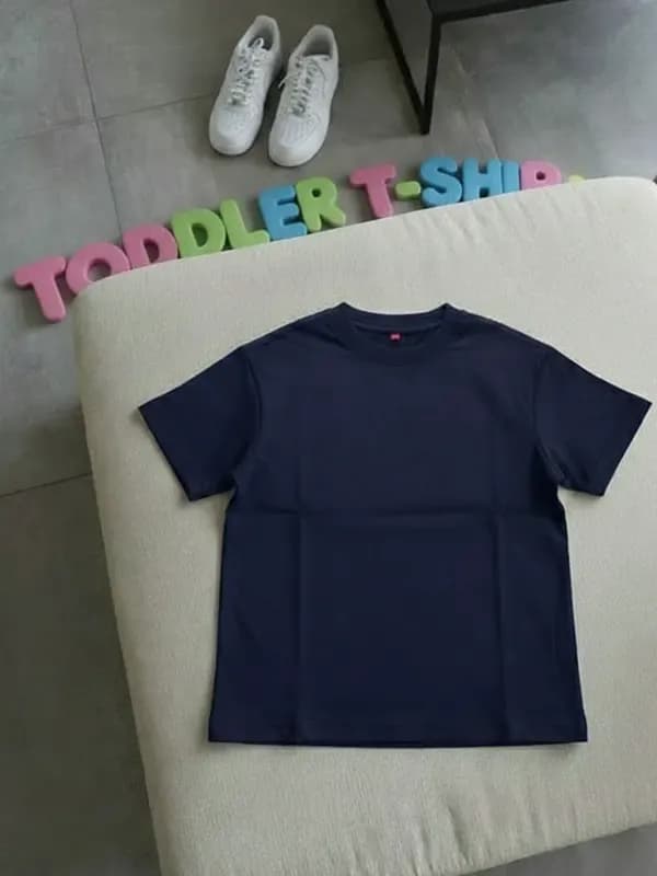 Toddler Dark Blue Single Jersey Regular T-shirt 
