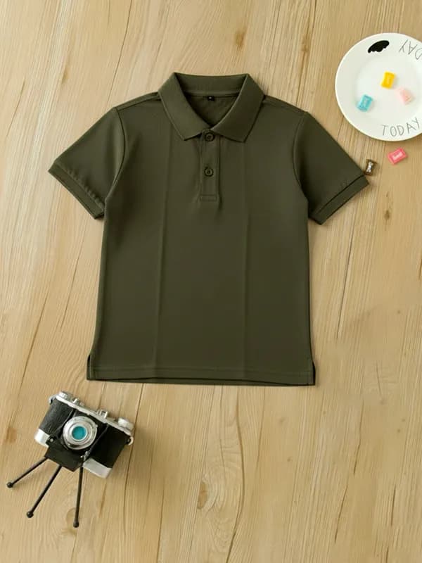 Toddler Garden Green Pique Polo T-shirt 