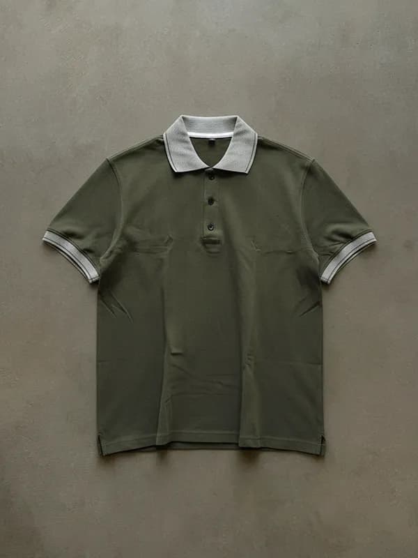 Custom Garden Green Pique Polo T-shirt