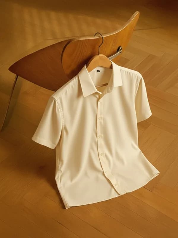 Lemon Yellow Standard Collar Shirt