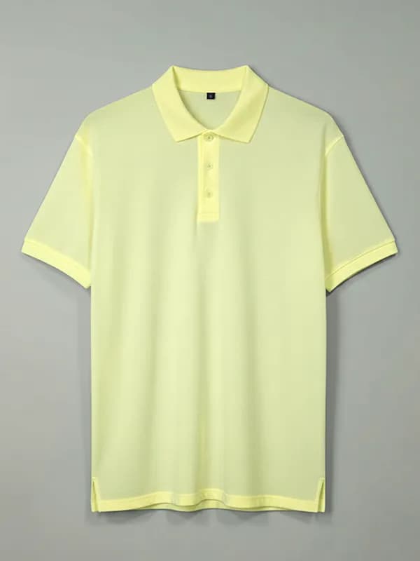 Lemon Yellow Pique Polo T-shirt