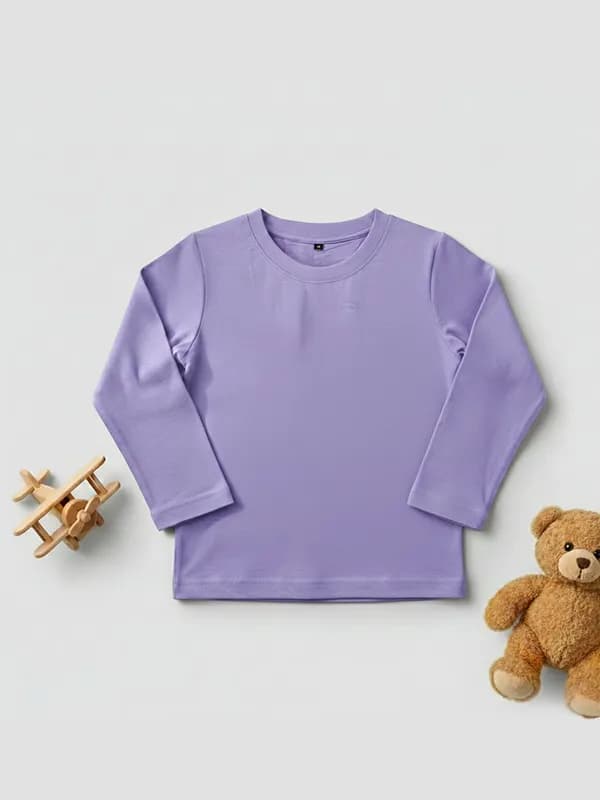 Toddler Lavender Single Jersey Full sleeve T-shirt 