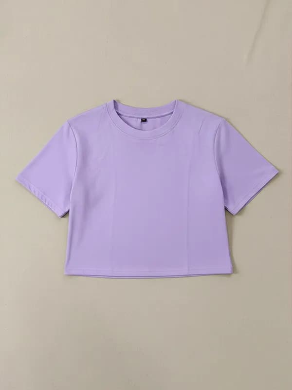 Lavender 180 GSM Crop Top
