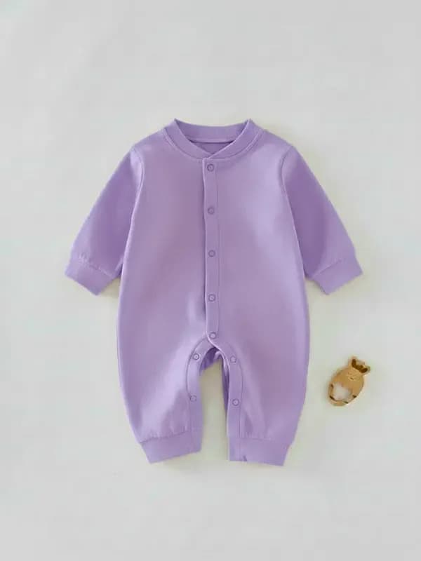 Kids Lavender Single Jersey Full Romper