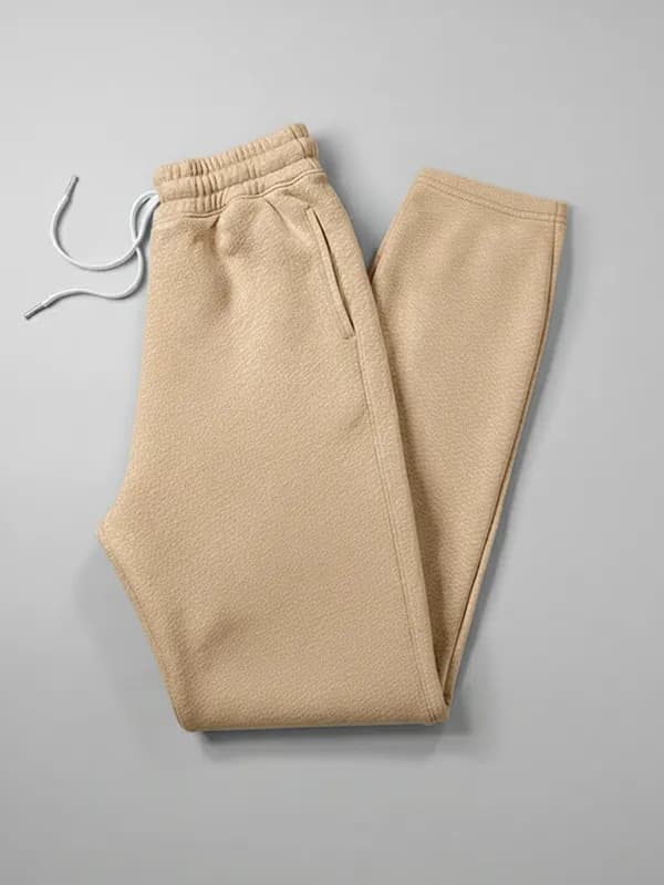 Light Beige French Terry Track Pants