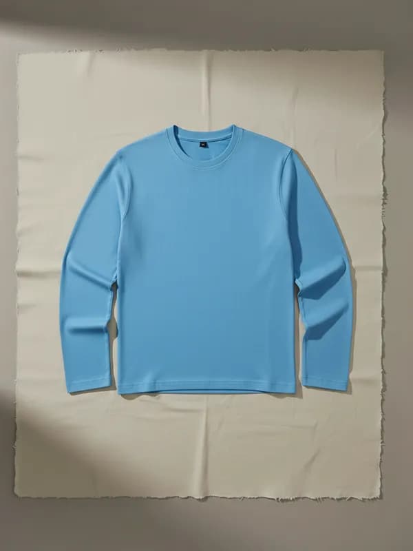 Light Blue Full Sleeve T-shirts