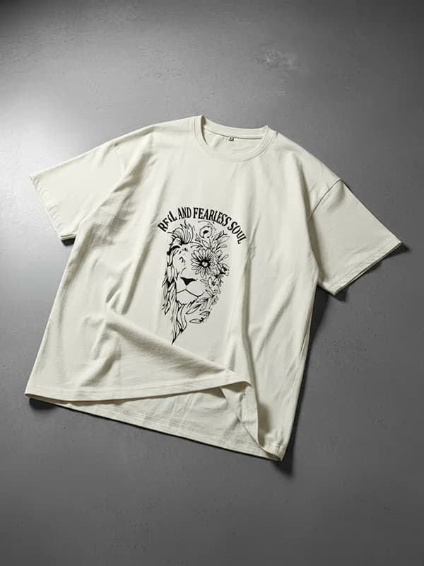 Off White Screen Print Oversized T-shirt Off White Screen Print Oversized T-shirt