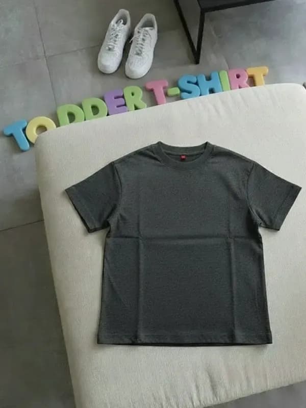 Toddler Melange Black Single Jersey Regular T-shirt 