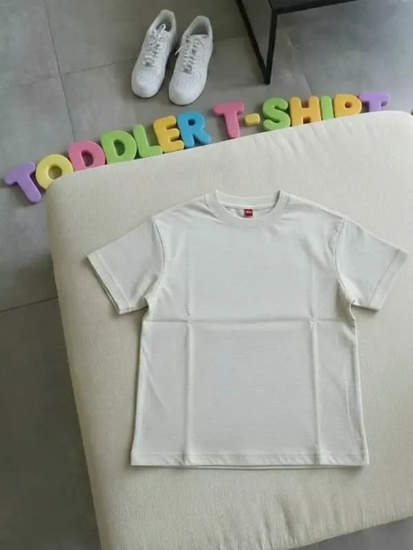 Toddler Melange White Single Jersey Regular T-shirt 