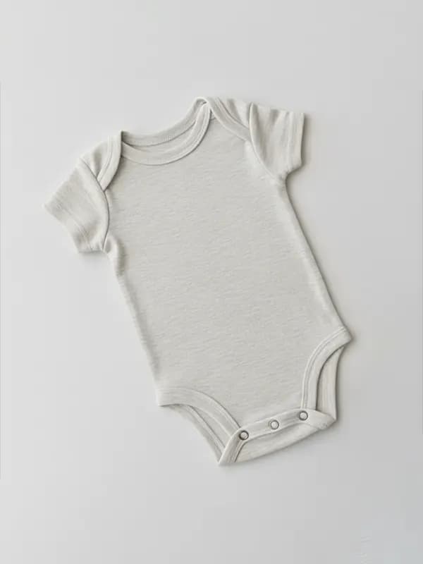 Melange White Rompers - Half Sleeve