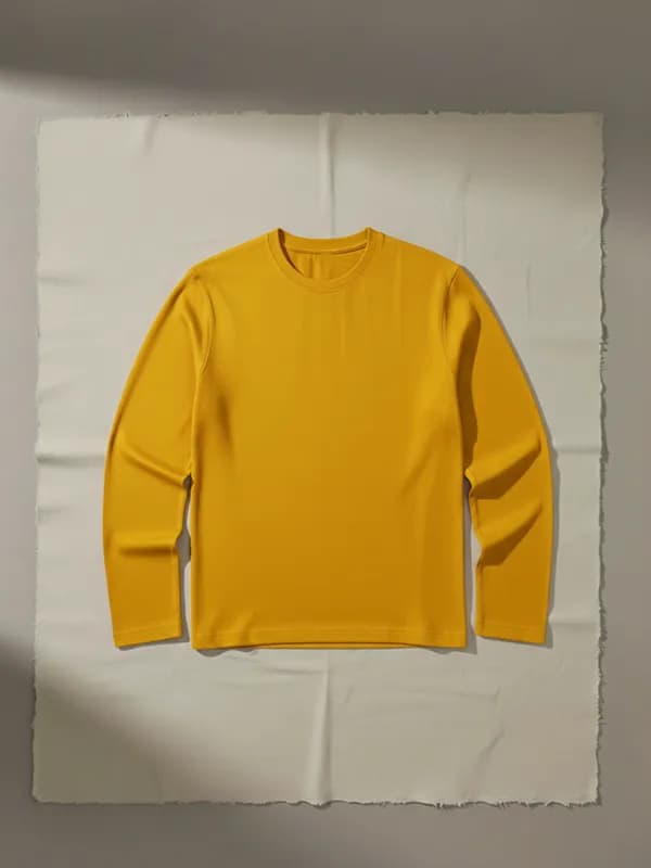 Mustard Yellow Full Sleeve T-shirts