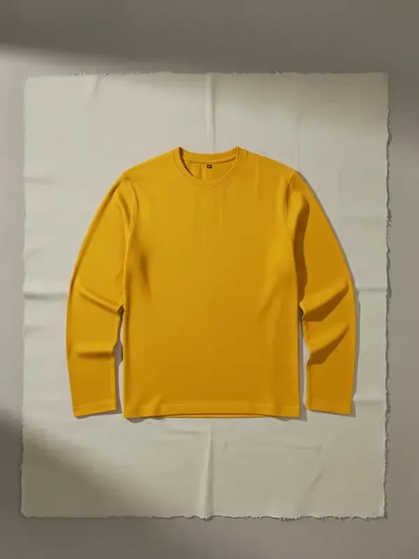Mustard Yellow Full Sleeve T-shirts