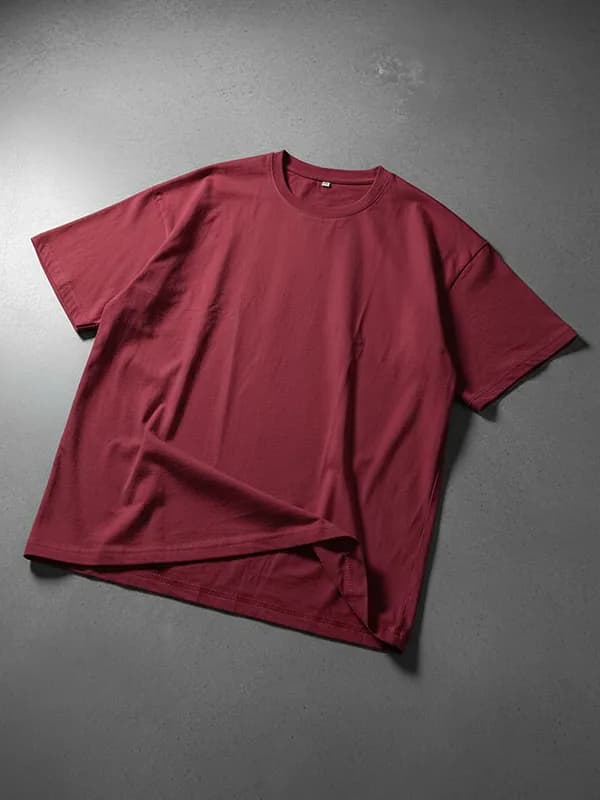 La Maroon Oversized T-shirts
