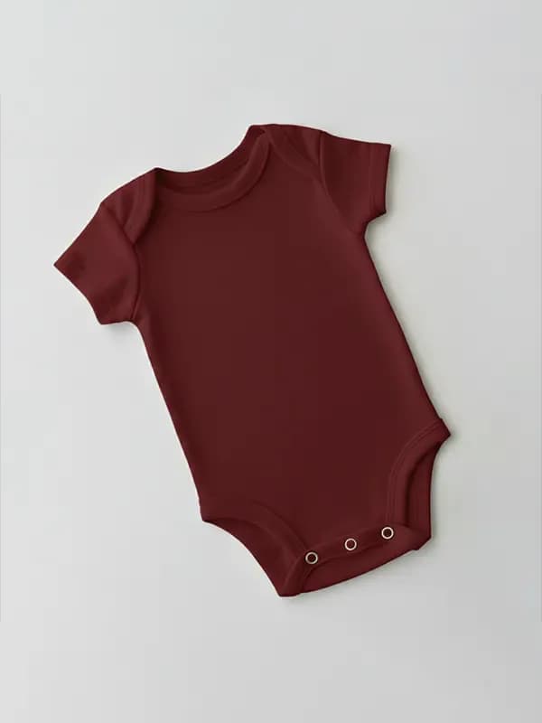 La Maroon Rompers - Half Sleeve
