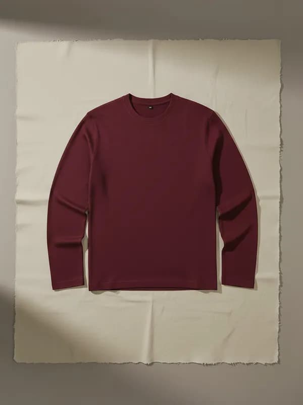 La Maroon Full Sleeve T-shirts