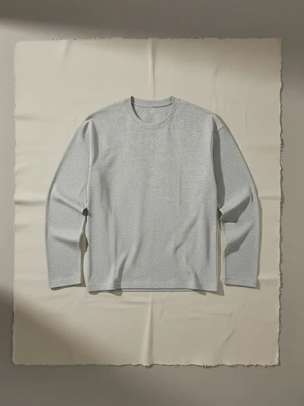 Melange Grey Full Sleeve T-shirts