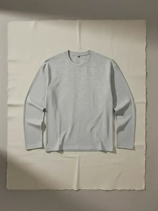 Melange Grey Full Sleeve T-shirts