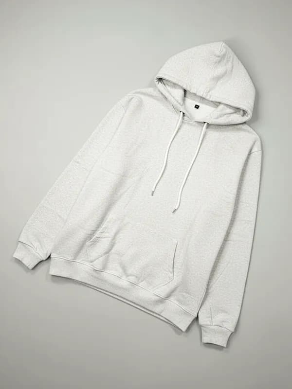 Melange White Hoodies