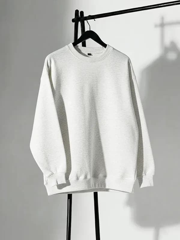 Melange White Sweatshirt