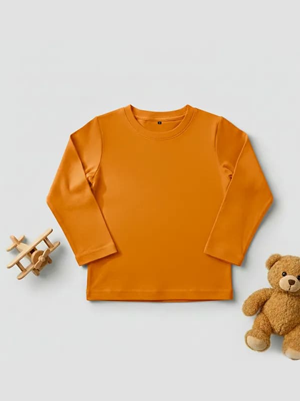 Toddler Fruit Orange Single Jersey Full sleeve T-shirt 