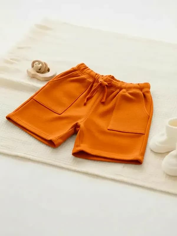 Toddler Rust Orange French Terry Half Pant