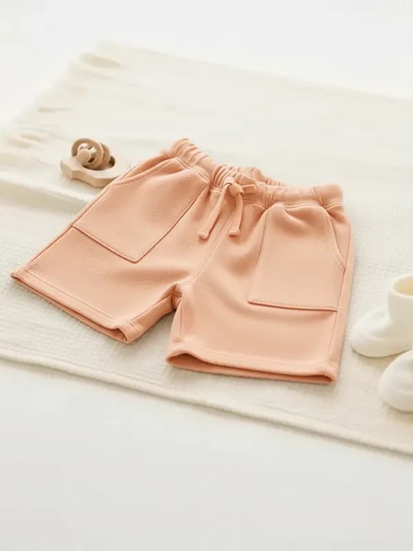 Toddler Peach Fuzz French Terry Half Pant