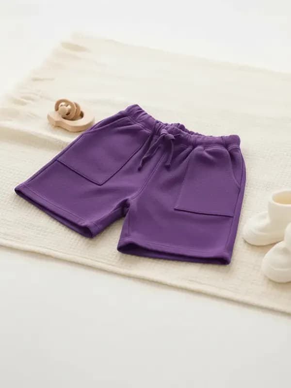 Toddler Plum Purple French Terry Half Pant