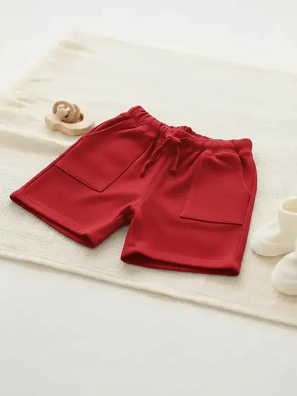 Toddler Risk Red French Terry Half Pant