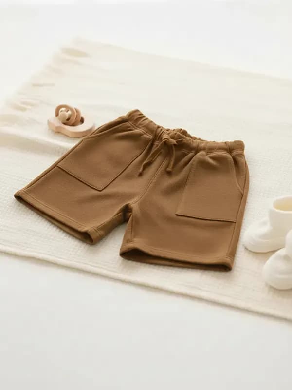 Toddler Snuff Brown French Terry Half Pant