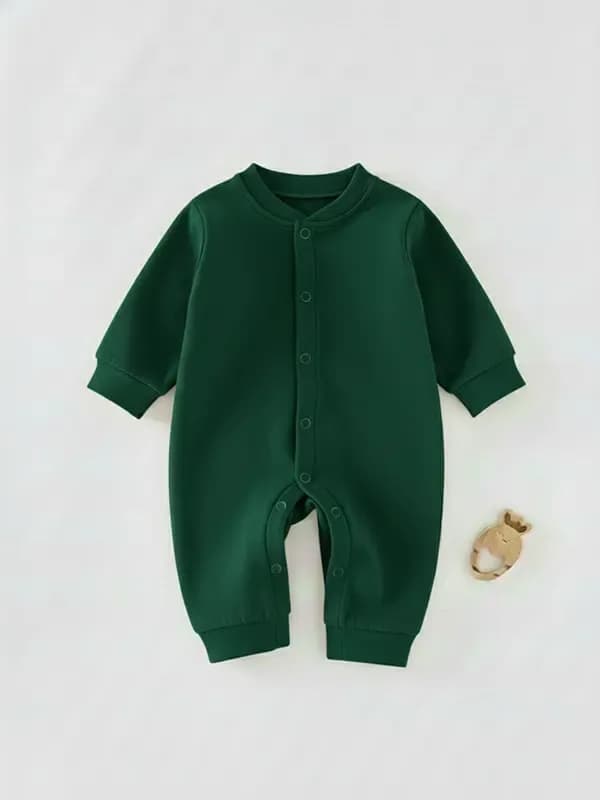 Kids Teal Green Single Jersey Full Romper