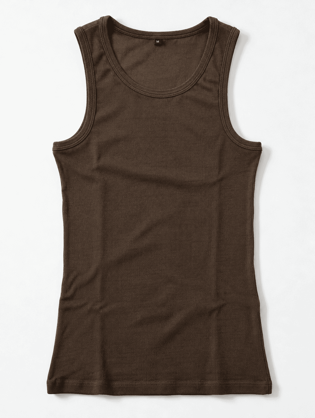 Dust Brown Ribbed Vest