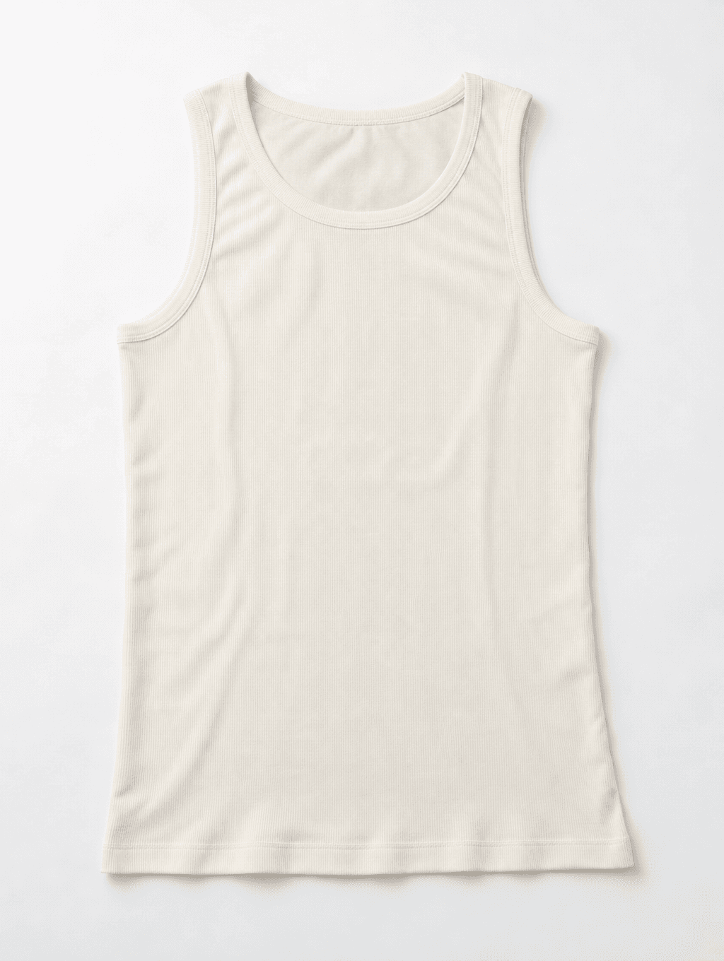 Vintage Cream Ribbed Tank Top