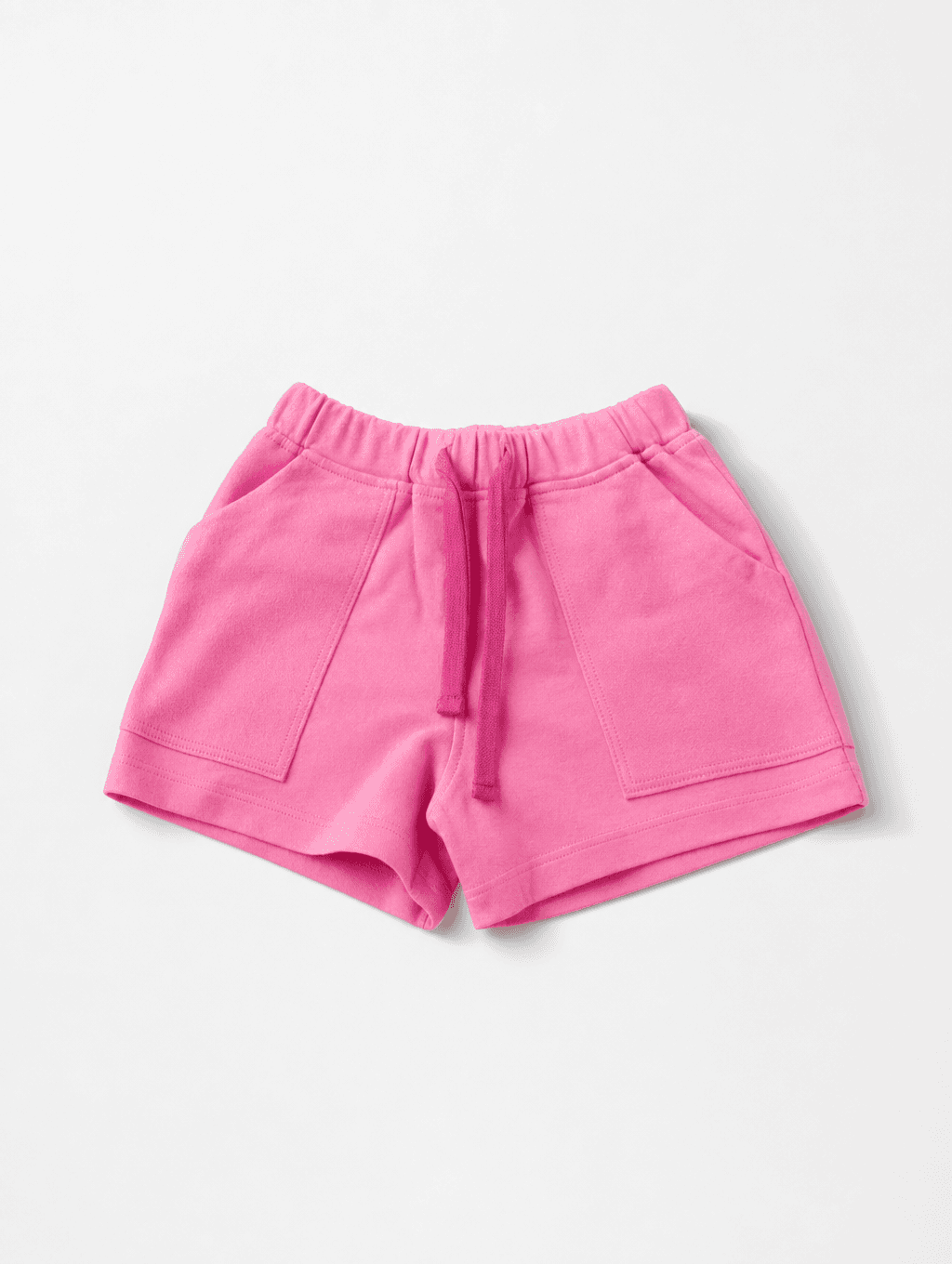 Hot Pink Cotton French Terry Toddler Shorts